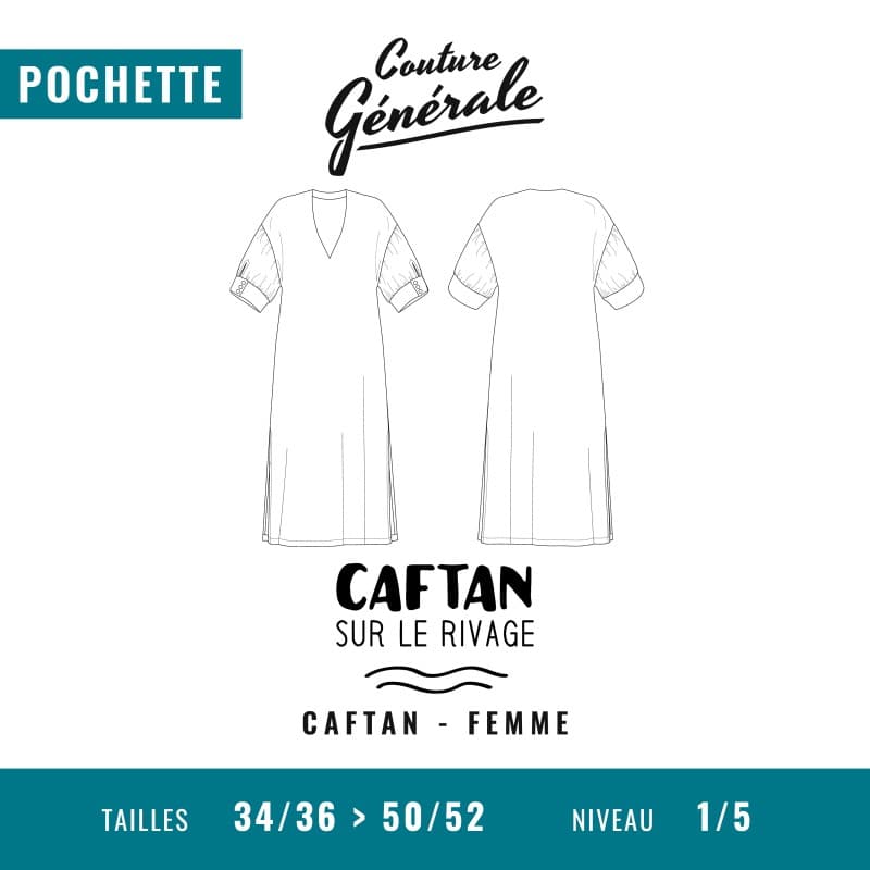 Patron caftan Caftan sur le rivage