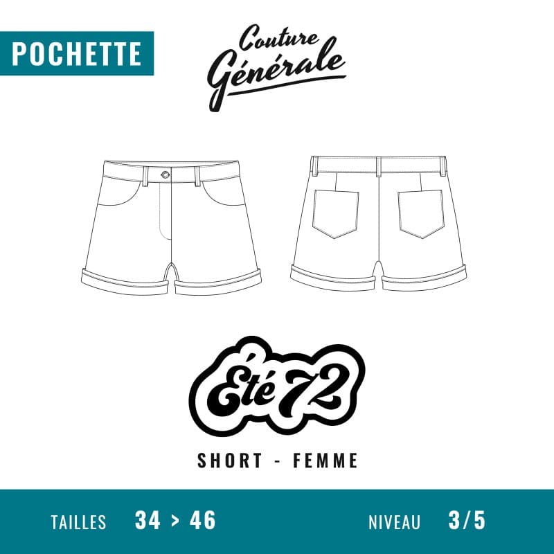 Patron short Été 72