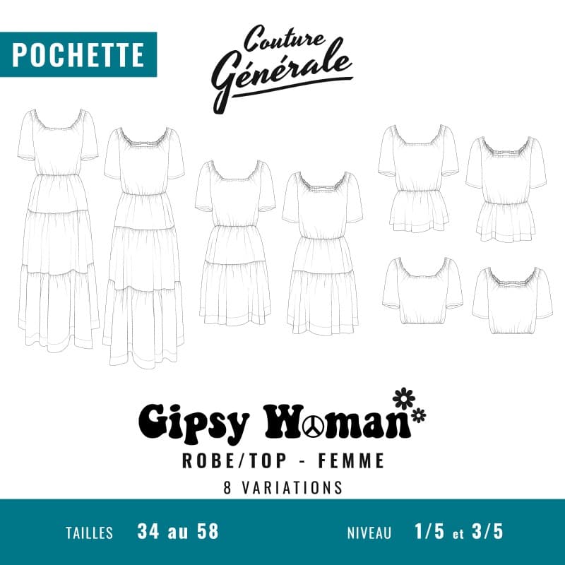 Patron robe et top Gipsy Woman