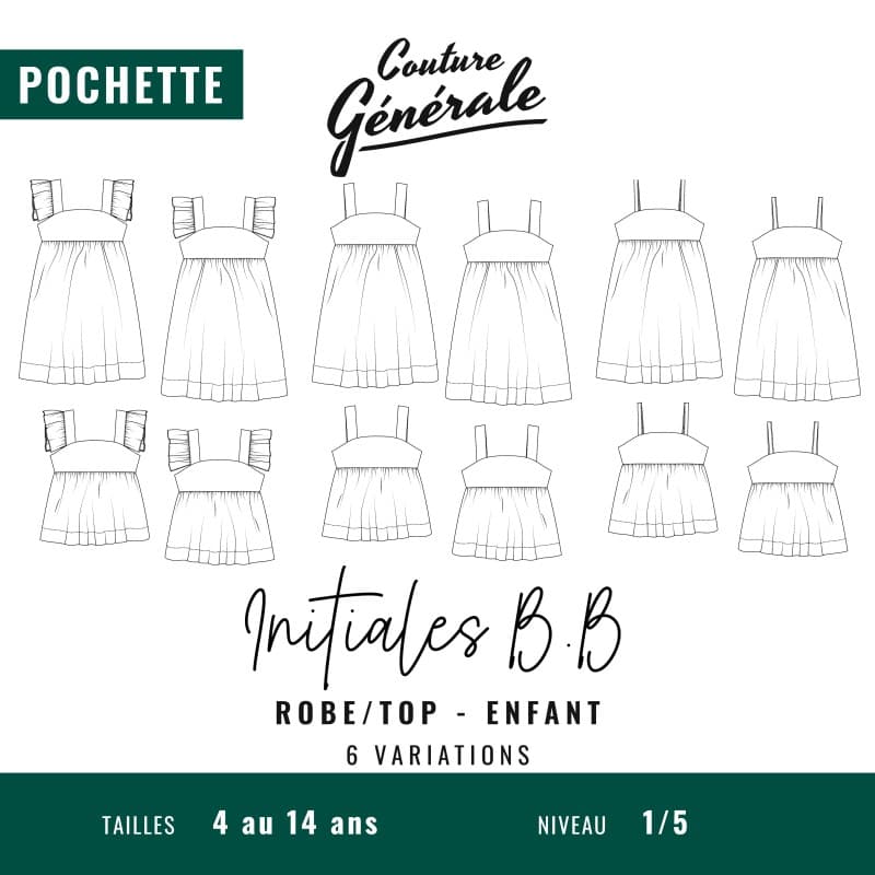 Patron robe et top enfant Initiales B.B