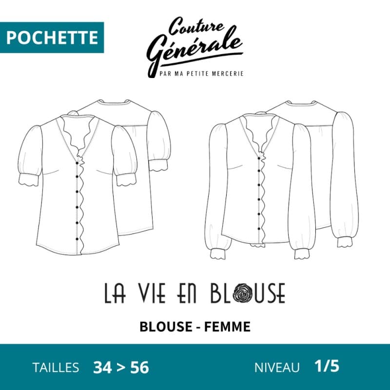Patron Couture Générale Blouse - La vie en blouse