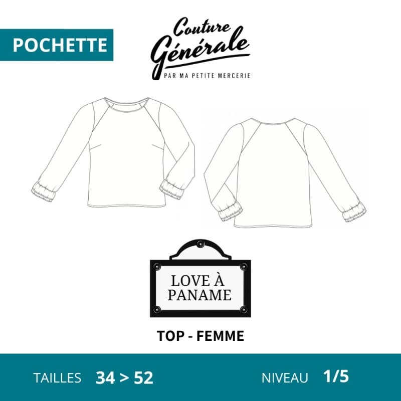 Patron top Love à Paname